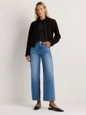 Quince Luna stretch relaxed straight jeans NWT 27